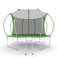 EVO JUMP Internal 12ft (Green) Батут с внутренней сеткой и лестницей, диаметр 12ft (зеленый/синий)