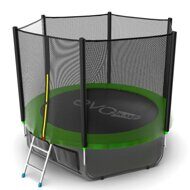 EVO JUMP External 8ft (Green) + Lower net. Батут с внешней сеткой и лестницей, диаметр 8ft (зеленый/синий) + нижняя сеть